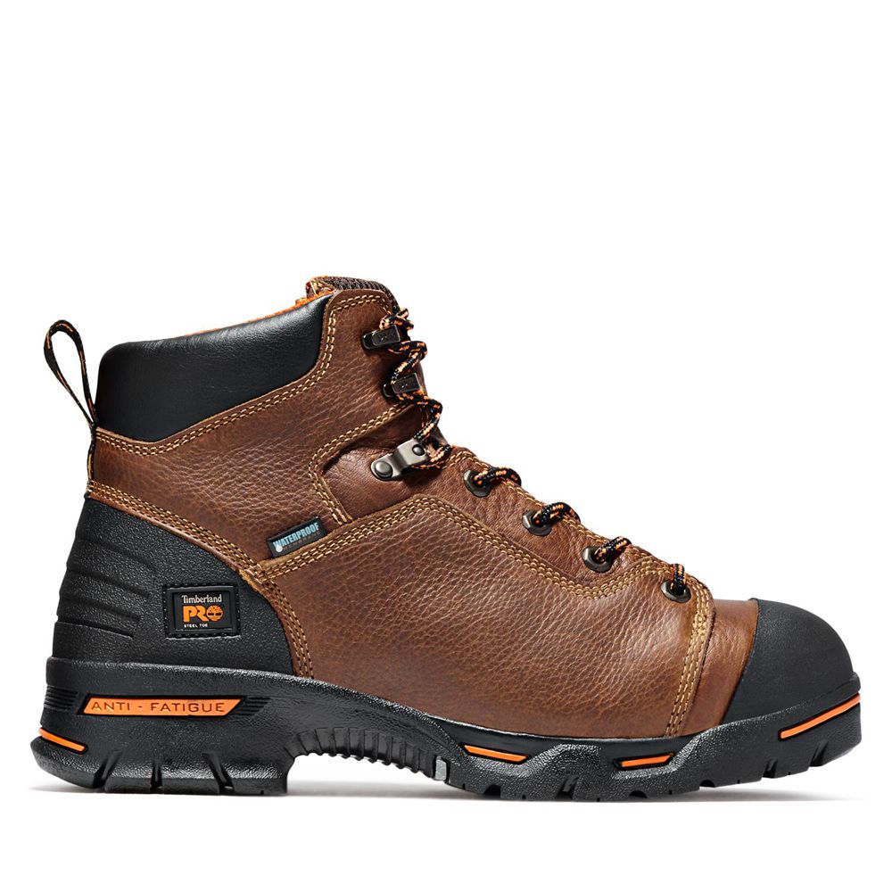 Timberland Mens Work Boots PRO® Endurance 6" Steel Toe - Brown/Black - India MR4895306